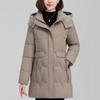 Plus Size XL-5XL Middle Age Woman Coats Winter Long Parkas Hooded Casual Thick Warm Overcoat Women's Jackets