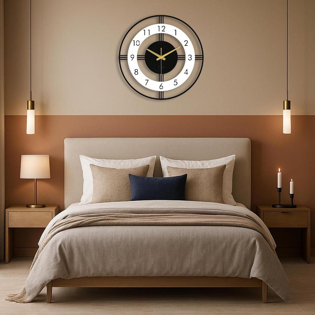 50 см / Аналоговые Современные Металлические Настенные Часы для Гостиной | Необычные Стильные Новейшие Большие Настенные Часы для Домашнего Декора | Антикварные Бесшумные Настенные Часы