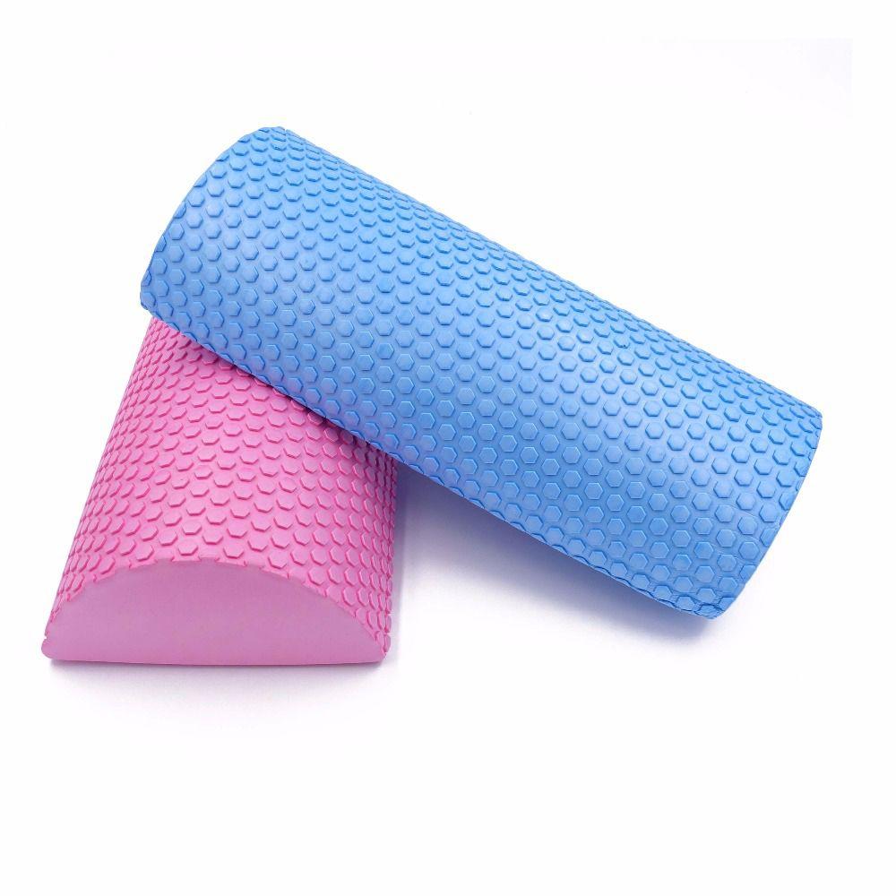 Fitness Yoga Column Half Round Yoga Block Roller Balance Pad EVA Foam Roller Muscle Restoration