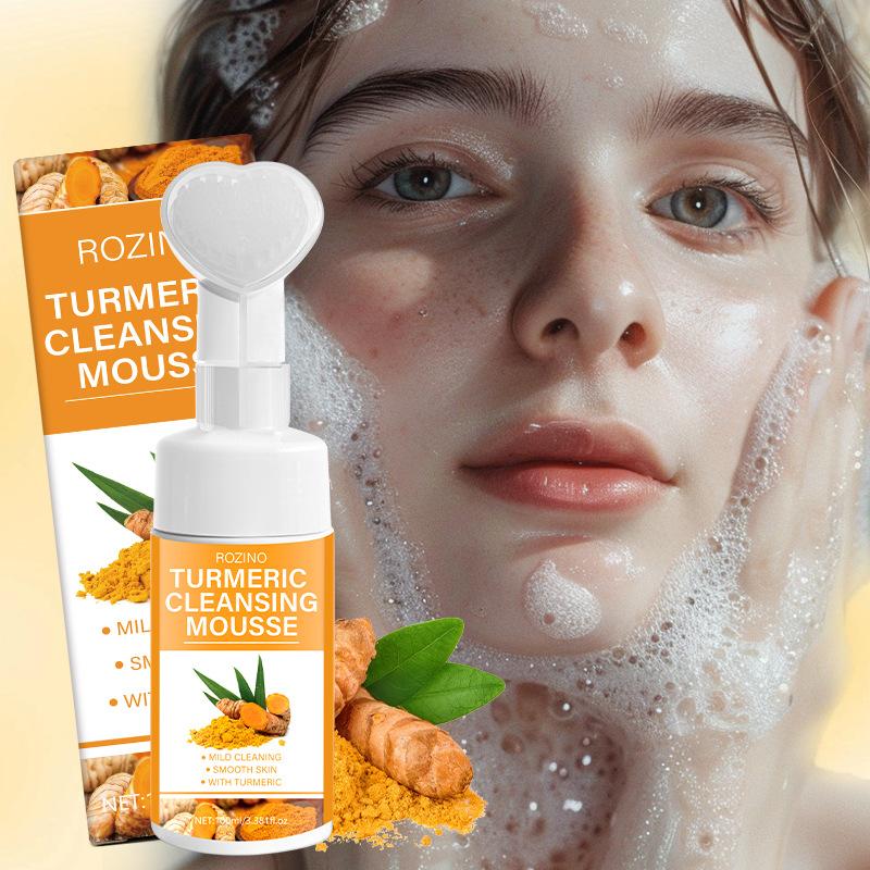 Turmeric Deep Cleansing Moisturizing Foaming Cleanser 120ml | Sensitive Skin Friendly, Oil Control, Gentle Facial Mousse