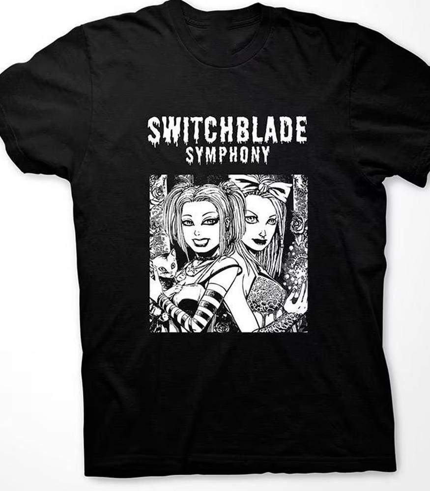 НОВАЯ футболка Switchblade Symphony Band с рисунком Хлопок Унисекс Все Размеры Унисекс Футболка