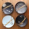 Ceramic tray handle Tippanyaki ceramic inventory heart tray snack fruit dried fruit tableware