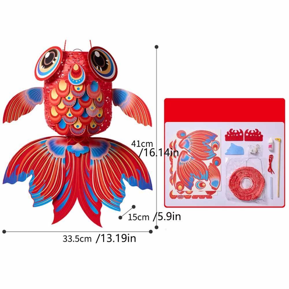 Good Luck Goldfish Lantern Handmade New Year Lantern Material Kit  Spring Festivals