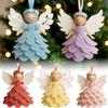 DIY Kit Crochet Angel Ornament Kit Handmade Yarn Craft Set for Christmas Tree Decoration