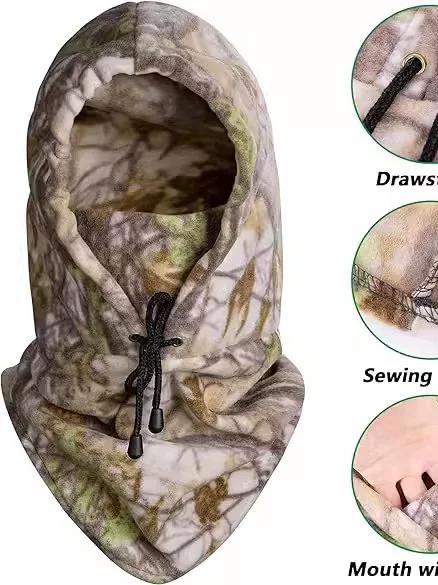 Winter Snow Camouflage Scarf Bust Mask Ski Beanie Windproof Outdoor Sports Scarf Cold Protection Thickening