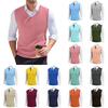 Men's V-neck Vest Sleeveless Knitted Pullover