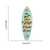 2 Pcs Ocean Beach Hanging Wall Decors Wood Rudder Surfboard Wall Art Bathroom Sign for Living Room