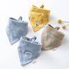 4 Pieces Baby Feeding Bibs Triangle Cotton Cartoon Newborn Baby Bandana Bib Saliva Towel Burp Cloth Infant Boy Girl Slabber