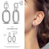 2024 New Earring for Women 925 Silver Sparkling Star Butterfly Heart Tassels Feather Hoop Earrings Engagement Wedding Jewelry