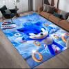 Sonic Lightning Flannel Pattern Square Carpet,Area Rug,Carpet Rug for Living Room Bedroom Sofa Playroom Decor,Non-slip Floor Mat