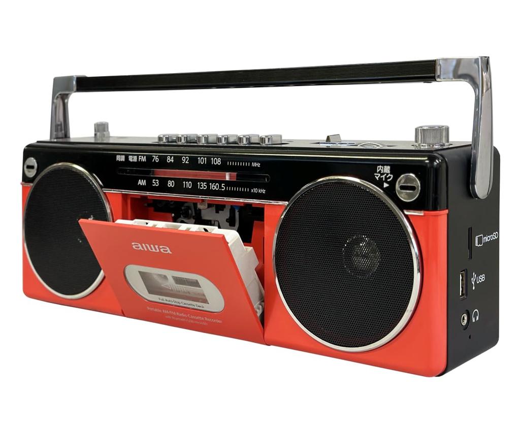 Aiwa radio cassette player audio RCP2 Red 4 AA 2 cloth set -G GAA4-RCP0002(RD) batteries,