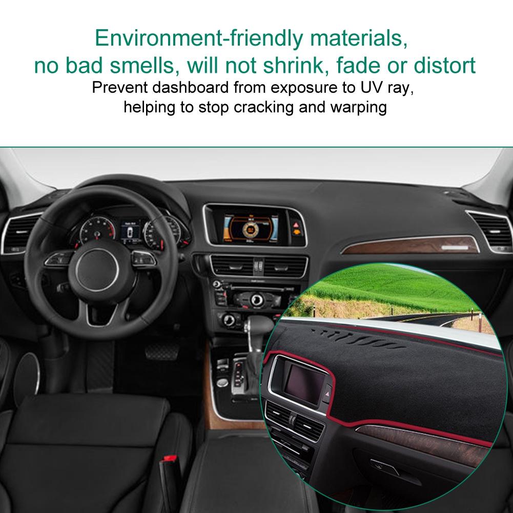 Car Dashboard Cover Mat to Avoid Light, Colorfast, UV Resistant, Installation, Replacement for 2012-2016 with Vents and Openings for