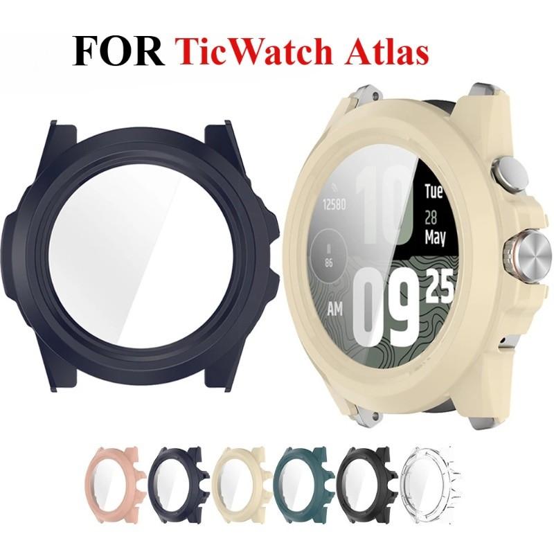 2 In 1 Case For Ticwatch Atlas Full Screen Coverage PC Hard Cover With High-quality Tempered Glass