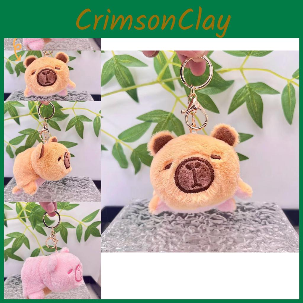 Water Unique Flip Capybara Plush Toy Cute Animal Keychain Soft Short Plush Design