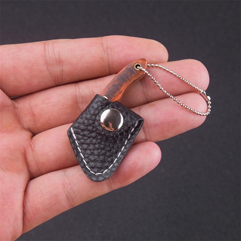 Мини-топор из нержавеющей стали 440, топор, карманный нож, полный Тан, деревянная ручка, подарок с оболочкой, брелок