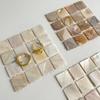 Натуральная ракушка квадратная подставка мозаика теплоизоляция украшение дома салфетки реквизит для фотографий коврики для семейного обеденного стола кофейня