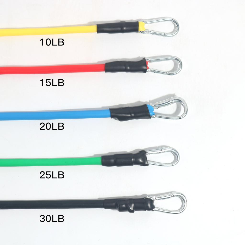 Набор из 11 предметов, носилки, натяжные ленты, натяжные канаты из ТПЭ и прямые натяжные ленты, комплект оборудования для тренировки мышц и фитнеса