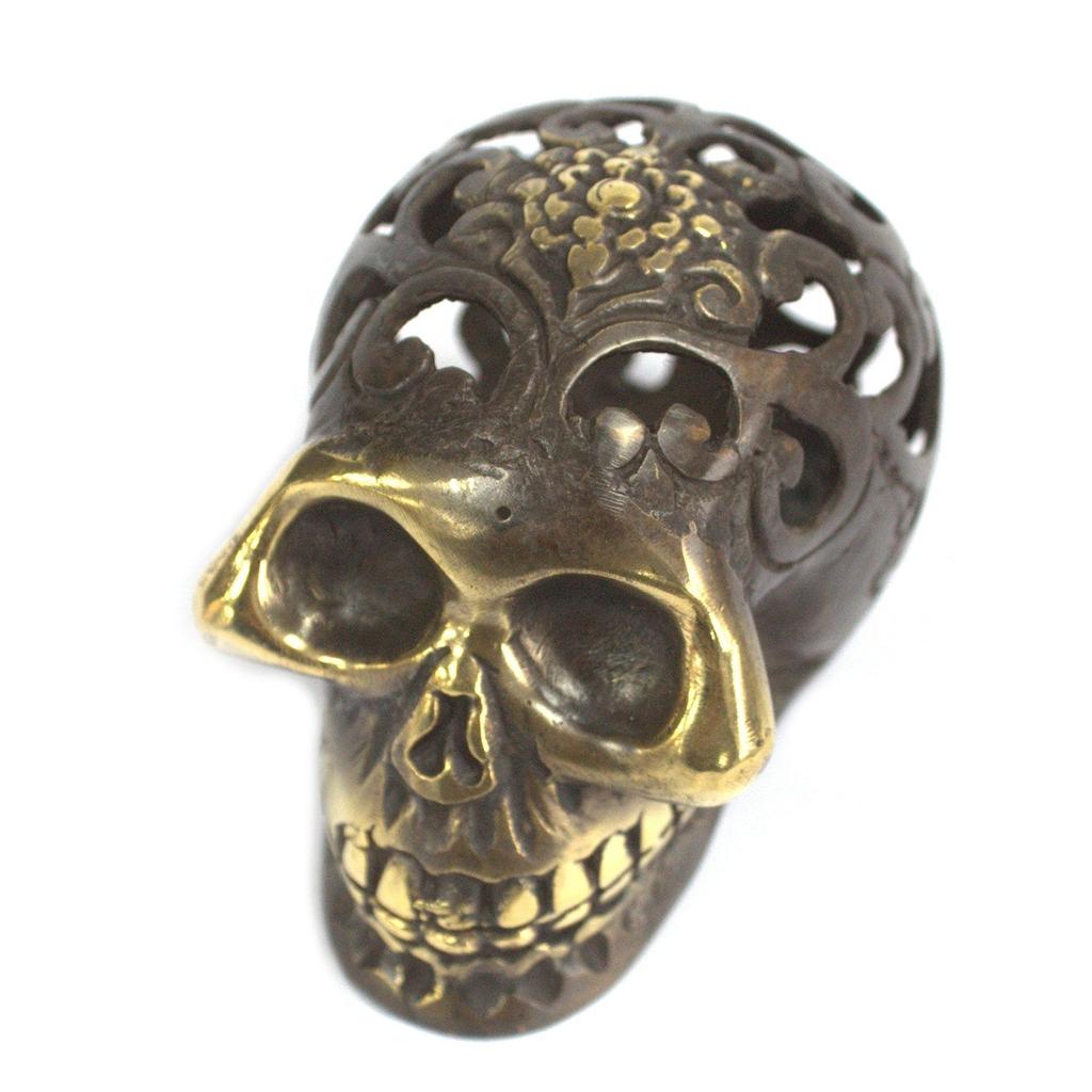 Brass Skull Vintage Medium