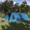 6 Person Tunnel Tent Blue and Grey 890 x 470 x 220 cm