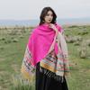 Tourism Ethnic Style Fringed Knitted Shawl Travel Photo Scarf Cape Northwest Prairie Cape Women