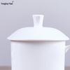 Yongjing Yitao Pure White Ceramic Lidded Mug