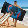 Cartoon Pokemon Print Beach Towel, Large Soft Quick Dry Towel for Beach Camping Swimming