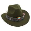 with Tassels Tibetan Style Top Hat Ethnic Style Jazz Fedora Hats  Ox Head Accessories