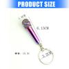 Microphone Pendant Keychain Simulation Mic Shaped Keyring Fashionable Bag Charm Stylish Accessory for Music Lovers