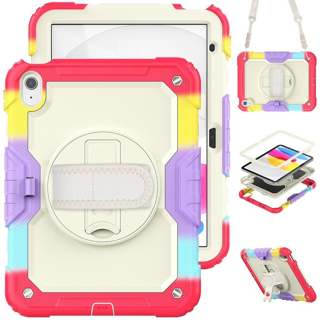 Armor Stand Case Universal for IPad 2025 11" A16 11th 10.9 2022 10th Gen Hybrid Cover with Screen 3-Layers Protection Protector