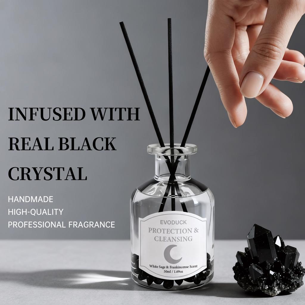 Flameless Reed Diffuser Set - Bottle With Essential Oil & Rattan Reeds | Car Air Freshener ,winter Christmas Gift,gift for Woman