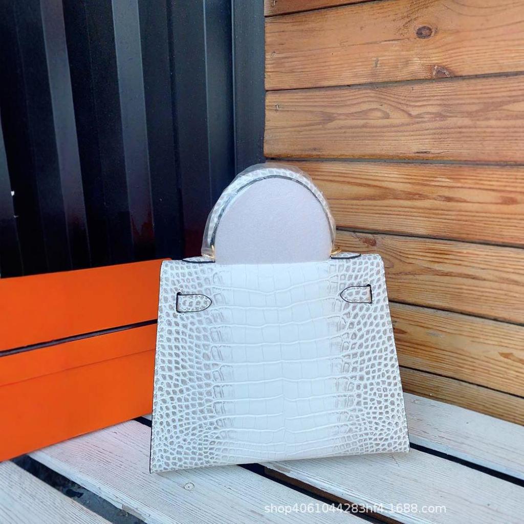 Гималайская второго поколения 25 см натуральная кожа тиснение под крокодила женская модная сумка через плечо