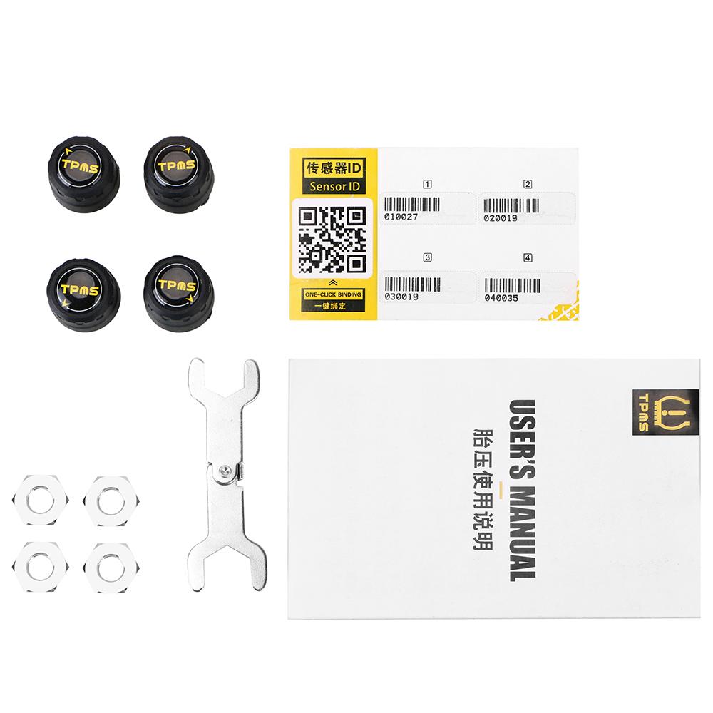Внешняя сигнализация Датчики давления в шинах Универсальный датчик давления в шинах автомобиля Android iOS BLE TPMS Водонепроницаемый Bluetooth 4.0 5.0