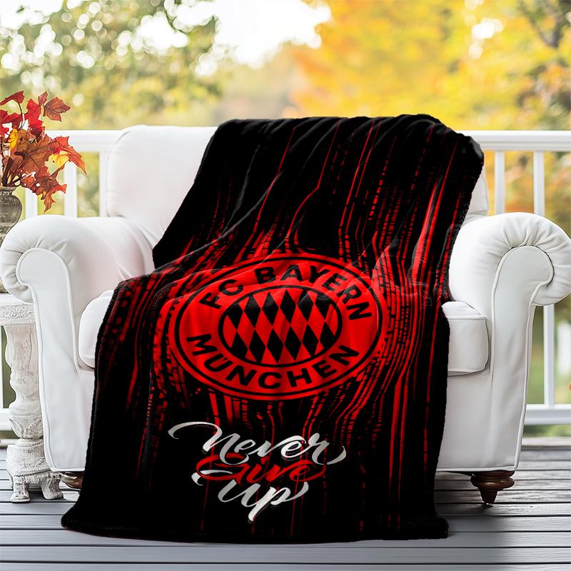 Bayern Football Flannel Blanket Soft All-Season Throw, Design for Camping, Car Travel, Hiking Sofa, Bed, Office Perfect Gift for Parties