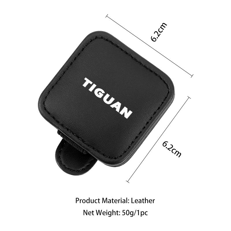 BIG1 Car Black Sunshade Square Leather Sunglasses Holder For VW Golf Jetta Passat mk4 mk5 mk6 CC Golf Tiguan Scirocco Sagitar Magotan