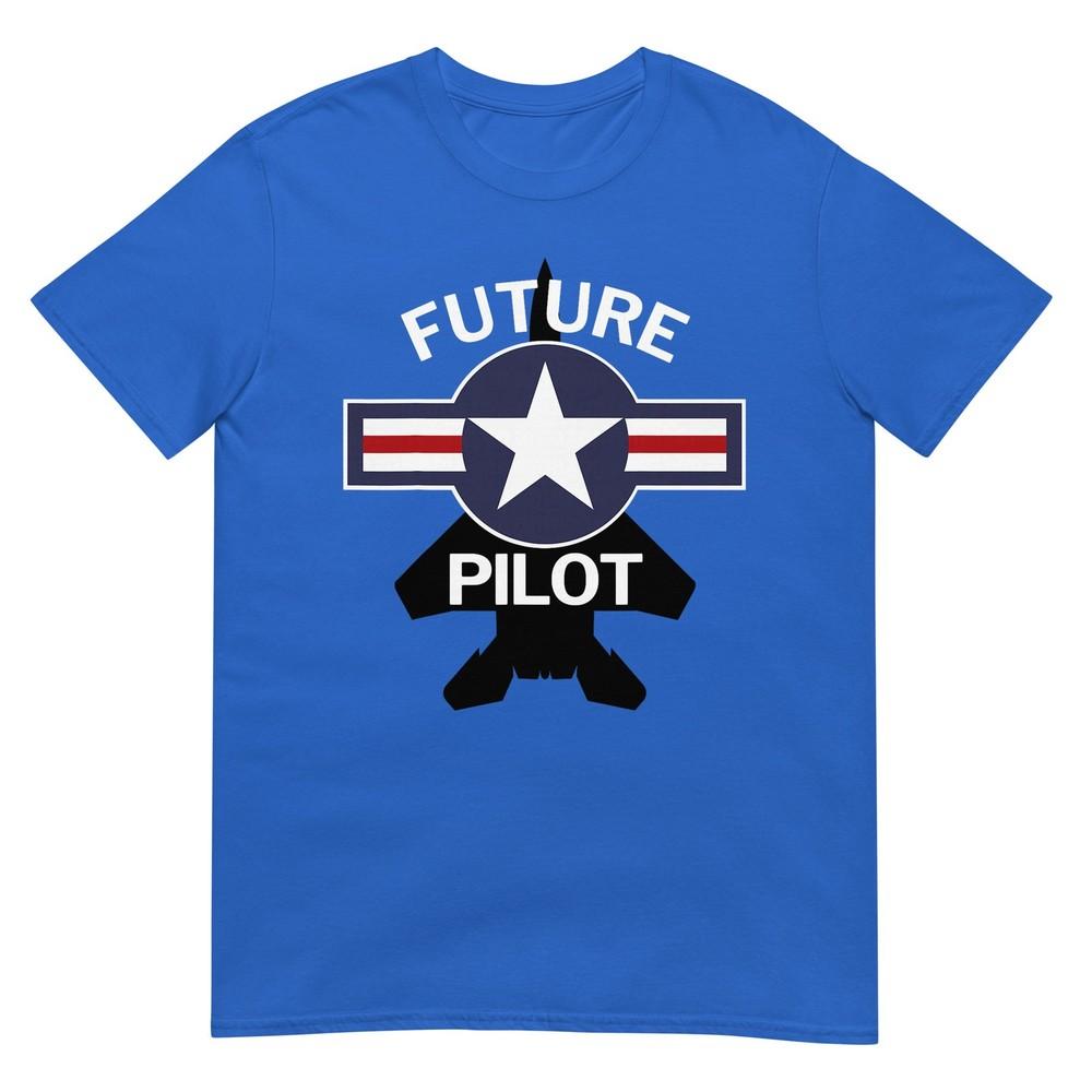 Future Pilot With Air Force F15 Jet And Vintage Roundel Tshirt