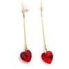 [J5958] - Designer Earrings 'Mineralia' Love Red