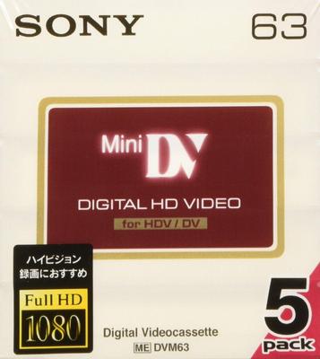 Sony Кассета SONY mini DV 5DVM63HD