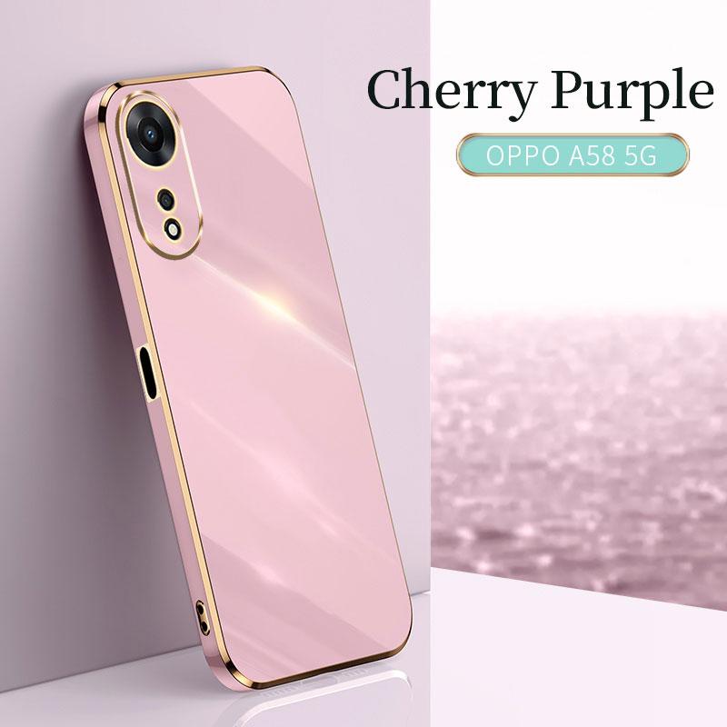 Для OPPO A78 A77 A57 5G Защитный гальванический противоударный чехол OPPO A95 A74 A57 4G Reno 10X Zoom Чехол Мягкий силиконовый чехол из ТПУ