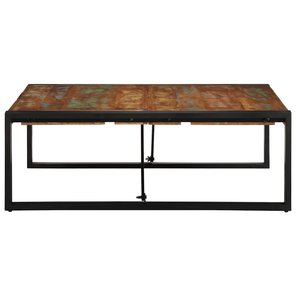 Multicolored Coffee Table 100x100x35 cm Reclaimed Solid Wood
