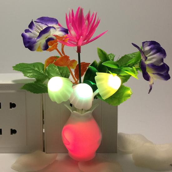 Атмосферная лампа Легкая ваза Гриб Ночник Изысканная пластиковая лампа для украшения дома