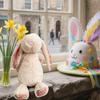 Плюшевый кролик с висячими ушами, мягкая набивная игрушка 25/40 см, обнимающая кукла-кролик, очаровательный плюшевый компаньон, подарок для девочек