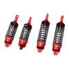 2 Pairs RC Shock Absorber Aluminum Alloy Front Rear Shock Damper Fit for Traxxas Slash 4x4 1 10 Scale RC Crawler Red