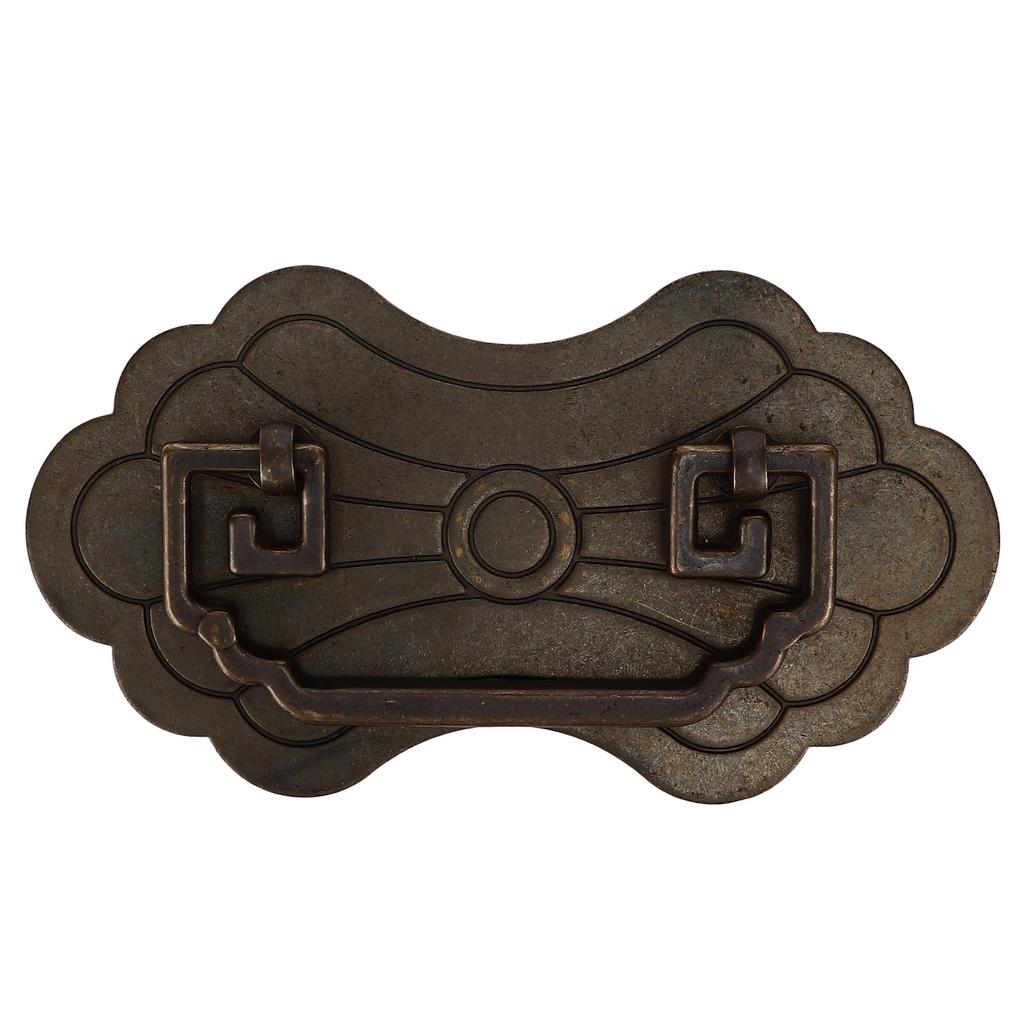 Антикварная ручка для ящика 12,8x7 см, цветки богатства, ретро-китайский стиль, латунные винтажные ручки для ящиков