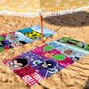 Мультяшное полотенце T-teen T-titans для сушки тела, банное полотенце, подходит для плавания, кемпинга, йоги, пляжа, активного отдыха