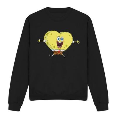 Толстовка унисекс для взрослых в форме сердца SpongeBob SquarePants ко Дню святого Валентина