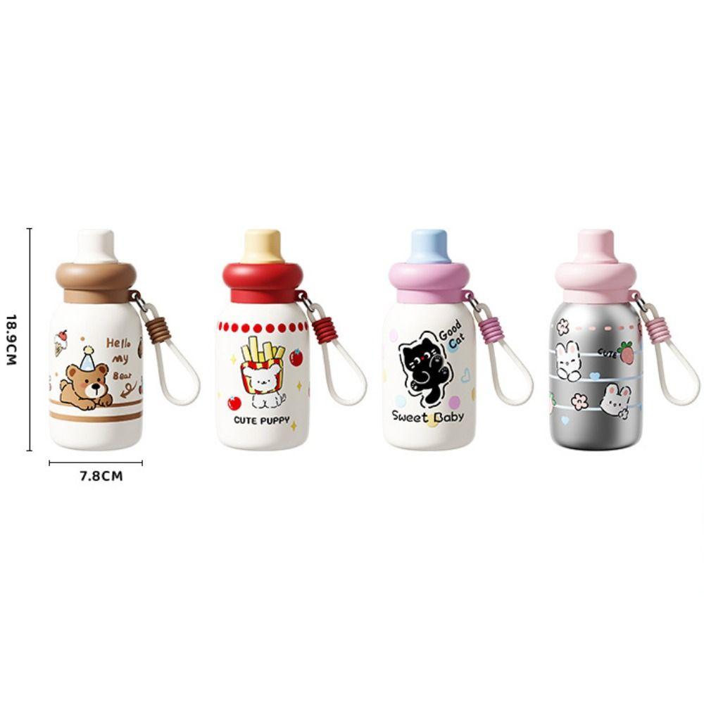 Милая термокружка 500 мл, из нержавеющей стали 316, герметичная, с мультяшным рисунком, для использования на улице