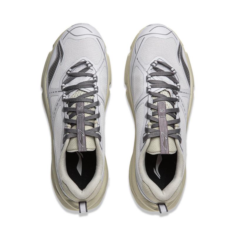 Li Ning Уличные CF Трассировка Амортизация Баланс Отскок Низкие Треккинговые Ботинки Унисекс Лунный Серый AHTV027-4