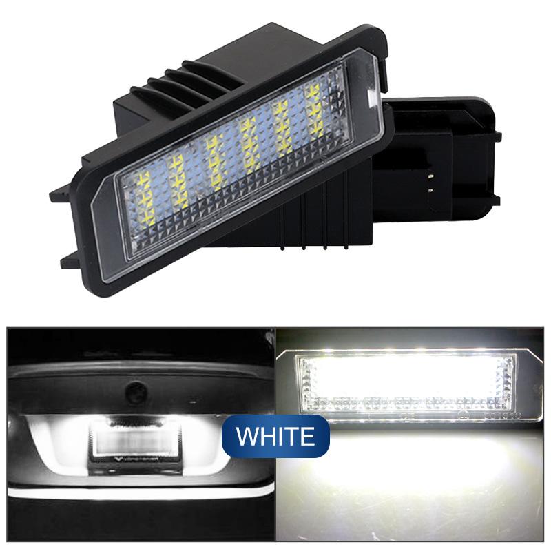 2Pcs For Seat Altea XL 2006-2015 Leon2 2005-2012 Leon3 2012 ~2017 Car Led Bulbs Number License Plate Lights Lamp Canbus No Error