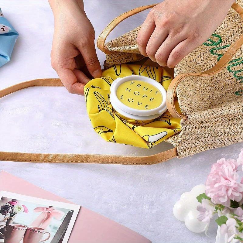 Cloth Ice Pack Household Folding Ice Pack Cartoon Thickening Leakproof Hot Water Bag Cold And Hot Compress Physiotherapy Bag