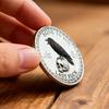 1/2/3/5Pcs Raven Skull Souvenir Coin Heavy Duty Attitude Crow Challenge Coin Token of Freedom and Humor Metal Badge Home Decoration